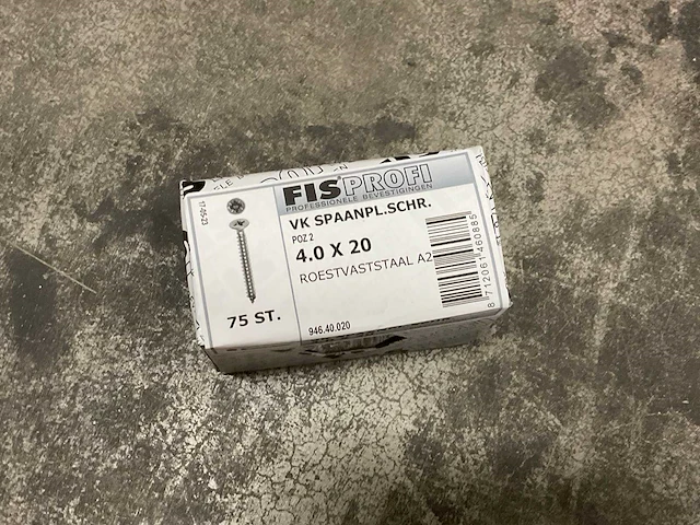Doosje á 75 stuks fisprofi 4.0x20 poz2 rvs spaanplaatschroeven (40x) - afbeelding 1 van  1
