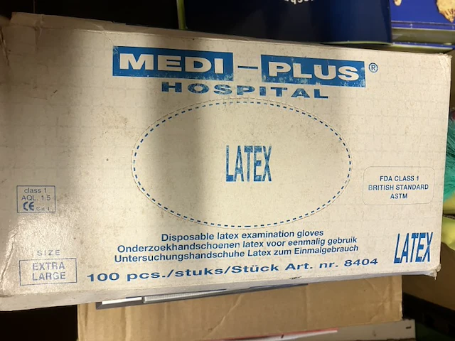 Doosje latex handschoenen maat extra large - afbeelding 1 van  5
