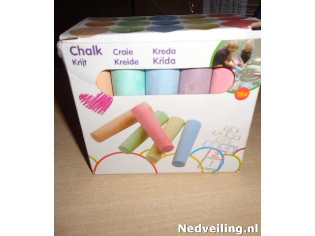 Doosje stoepkrijt 15pcs - afbeelding 1 van  3