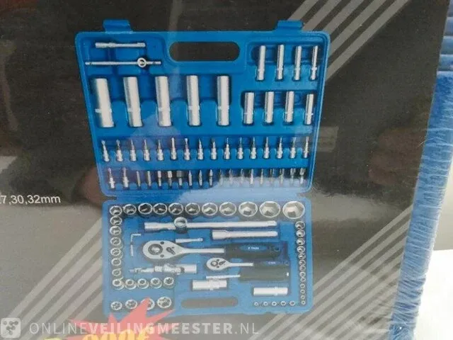 Doppenset in koffer f-tools, zilver - afbeelding 3 van  3