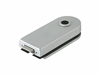 Dormakaba glasdeurslot studio rondo lm zilver geanodiseerd uv din l/r - afbeelding 1 van  1
