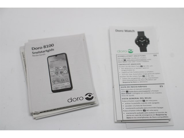 Doro 8100 4g smartphone 32gb inclusief smartwatch roze - afbeelding 5 van  5