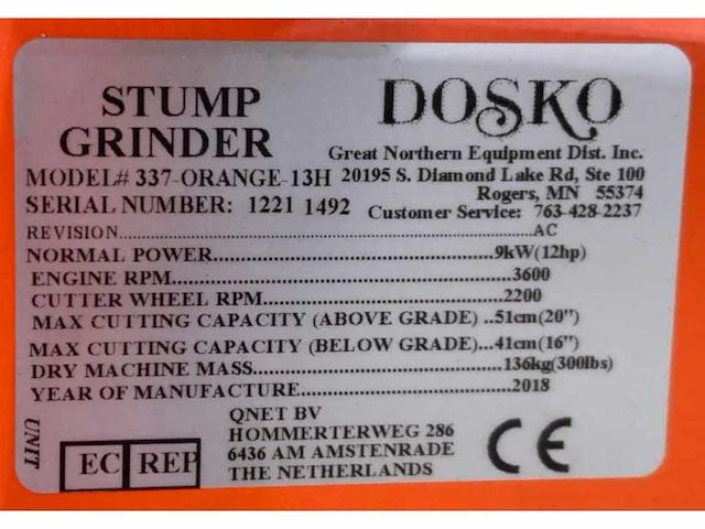 Dosko boomstronkhakselaar - afbeelding 7 van  7