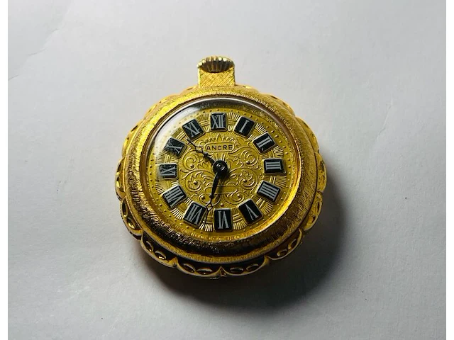Doublé gouden pendant horloge - afbeelding 1 van  3