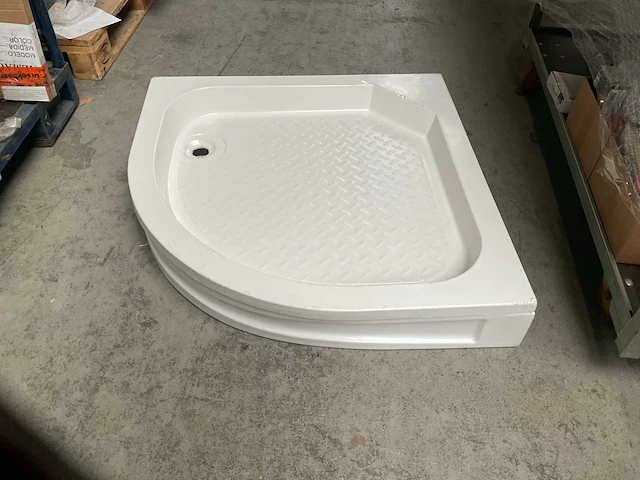 Douchebak wit 90x90x15 cm met voorpaneel en poten - afbeelding 3 van  8