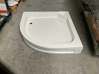 Douchebak wit 90x90x15 cm met voorpaneel en poten - afbeelding 3 van  8