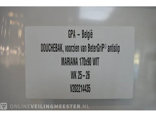 Douchebak xenz, mariana, wit - afbeelding 2 van  2
