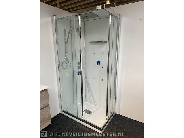 Douchecabine compleet schuifdeuren kinedo, whitespace hydro, wit - afbeelding 1 van  11