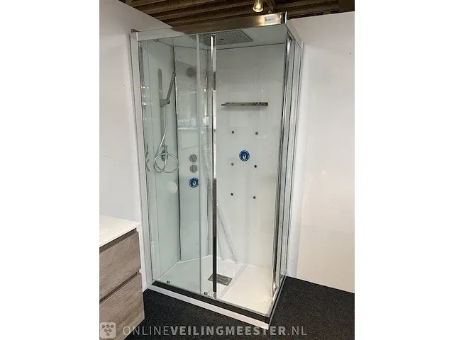 Douchecabine compleet schuifdeuren kinedo, whitespace hydro, wit - afbeelding 4 van  11