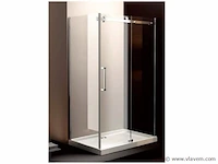 Douchecabine met schuifdeur 120x80x200 cm - incl. douchebak - afbeelding 1 van  2