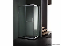 Douchecabine met schuifdeur 120x80x200 cm - zilverkleurig frame - afbeelding 1 van  2