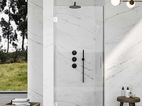Douchedeur 95x200cm profielloos veiligheidsglas anti kalk chroom - afbeelding 1 van  5