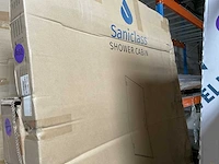 Douchedeur 95x200cm profielloos veiligheidsglas anti kalk chroom - afbeelding 3 van  5
