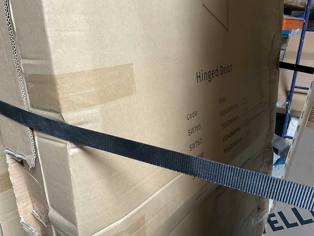 Douchedeur 95x200cm profielloos veiligheidsglas anti kalk chroom - afbeelding 4 van  5