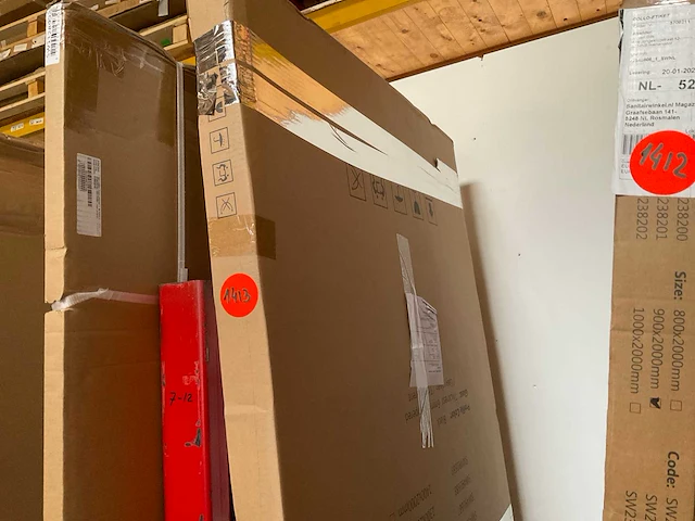 Douchedeur antikalk mat zwart 90x200 - afbeelding 2 van  2