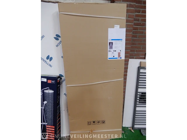 Douchedeur comfortline, twan, zwart, 200x90 - afbeelding 1 van  3