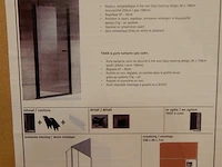 Douchedeur comfortline, twan, zwart, 200x90 - afbeelding 2 van  3