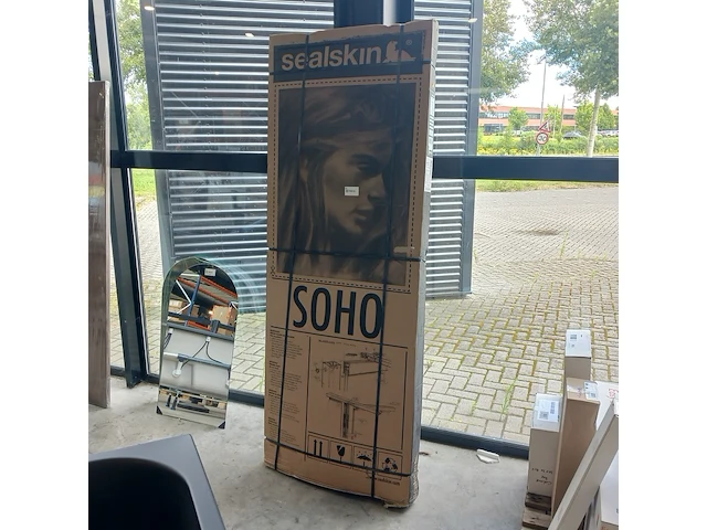Douchedeur, sealskin, soho, mat zwart - afbeelding 1 van  4