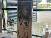 Douchedeur, sealskin, soho, mat zwart - afbeelding 1 van  4