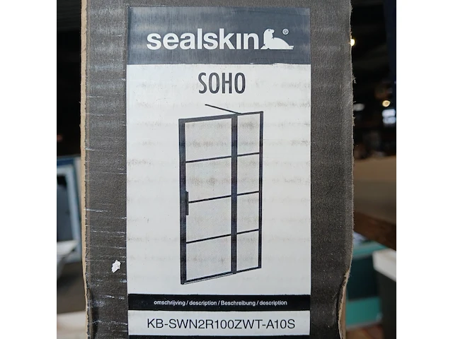 Douchedeur, sealskin, soho, matzwart - afbeelding 2 van  4