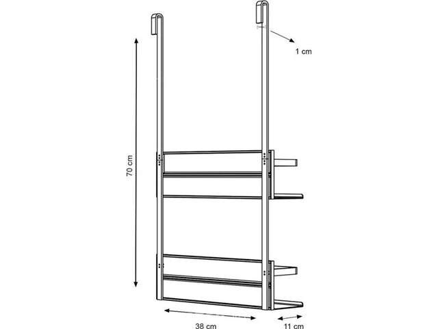 Doucherek - 35 cm - mat wit gelakt aluminium allibert - afbeelding 2 van  4