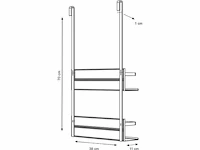 Doucherek - 35 cm - mat wit gelakt aluminium allibert - afbeelding 2 van  4