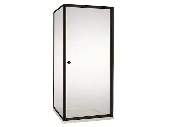 Douchewand en -deur 90x90x190cm atlantic, roan, zwart - afbeelding 1 van  7
