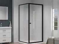 Douchewand en -deur 90x90x190cm atlantic, roan, zwart - afbeelding 2 van  7