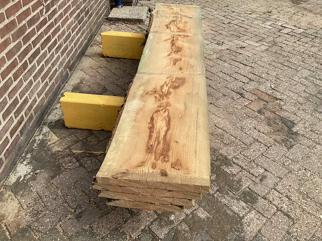 Douglas - 2018 gezaagd 210 x 520 x 2520 mm - schaaldeel (4x) - afbeelding 4 van  6