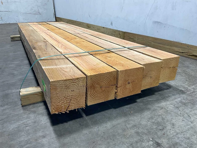 Douglas balk ruw 250x14,5x14,5 cm (5x) - afbeelding 5 van  7
