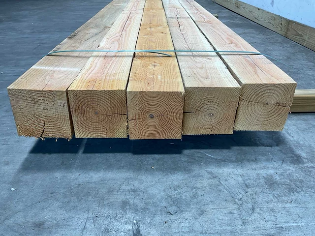 Douglas balk ruw 250x14,5x14,5 cm (5x) - afbeelding 7 van  7