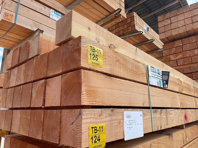 Douglas balken fijnbezaagd 3000x150x150mm (13x) - afbeelding 4 van  4