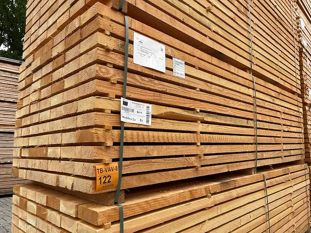 Douglas balken fijnbezaagd 3000x150x50mm (84x) - afbeelding 4 van  4