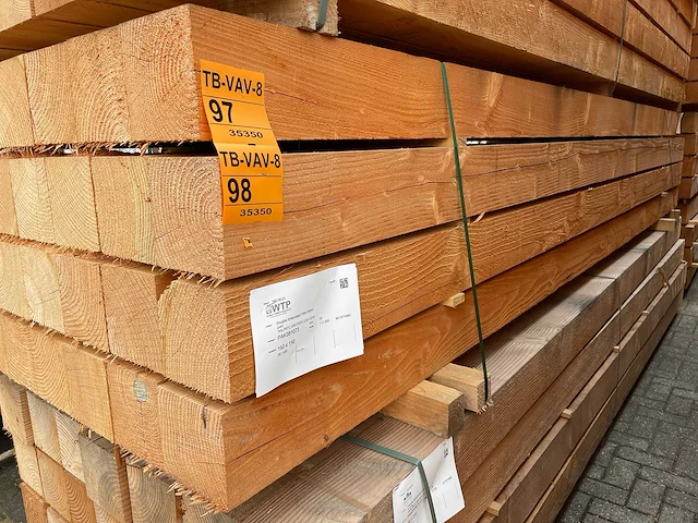 Douglas balken fijnbezaagd 4000x150x150mm (14x) - afbeelding 4 van  4