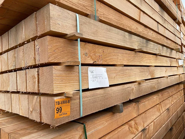 Douglas balken fijnbezaagd 4000x150x150mm (28x) - afbeelding 4 van  4