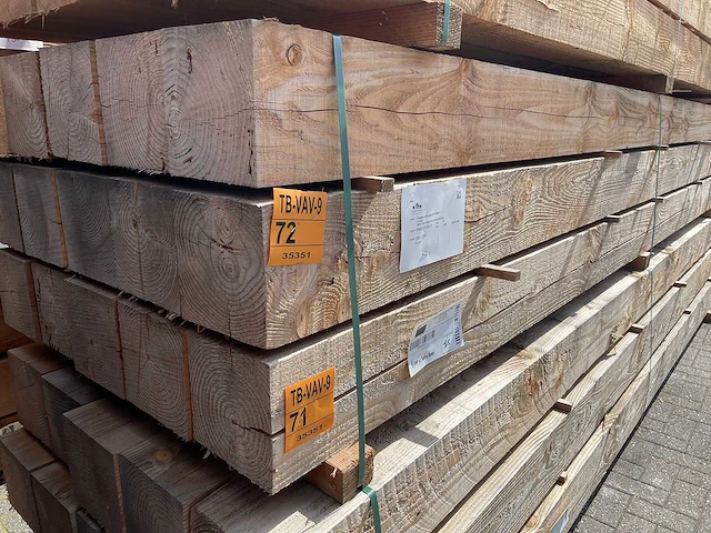Douglas balken fijnbezaagd 4000x200x200mm (5x) - afbeelding 4 van  4