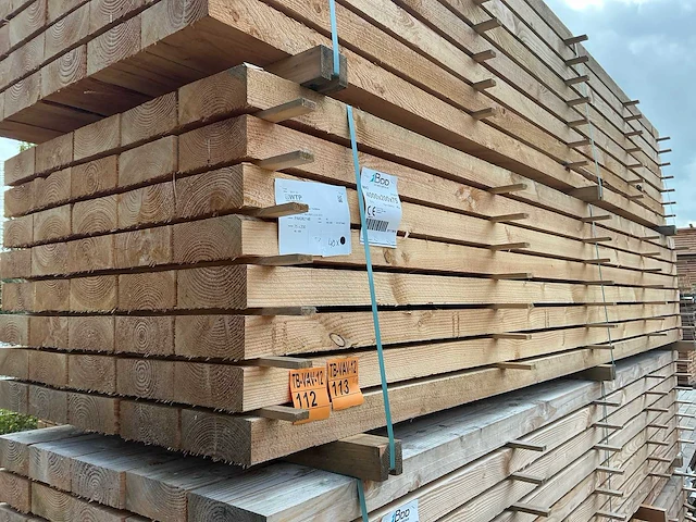 Douglas balken fijnbezaagd 4000x200x75mm (20x) - afbeelding 4 van  4