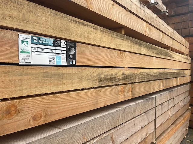 Douglas balken fijnbezaagd 5000x150x150mm (14x) - afbeelding 4 van  4