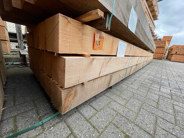 Douglas balken fijnbezaagd 6000x150x150mm (20x) - afbeelding 4 van  4