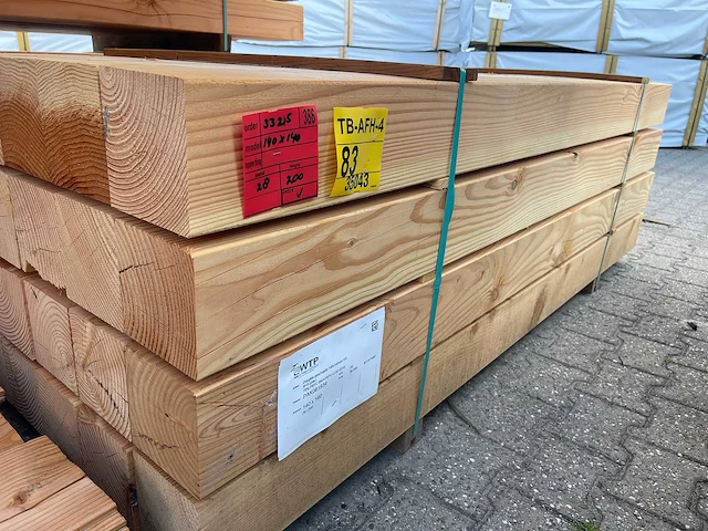 Douglas balken geschaafd 2000x140x140mm (28x) - afbeelding 2 van  3