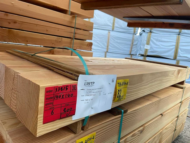 Douglas balken geschaafd 2000x140x140mm (6x) - afbeelding 2 van  3