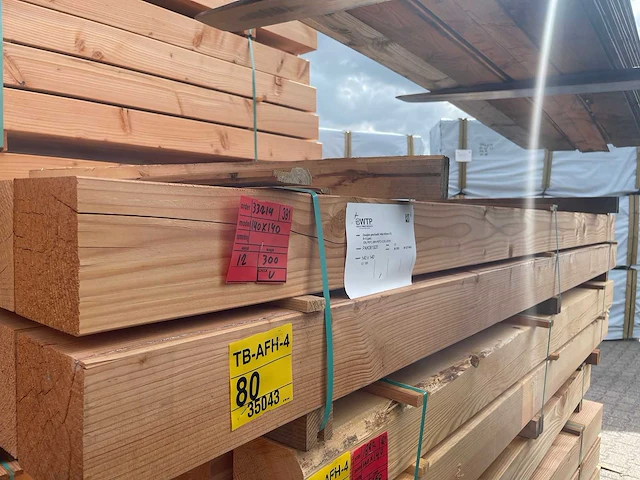 Douglas balken geschaafd 3000x140x140mm (12x) - afbeelding 2 van  3