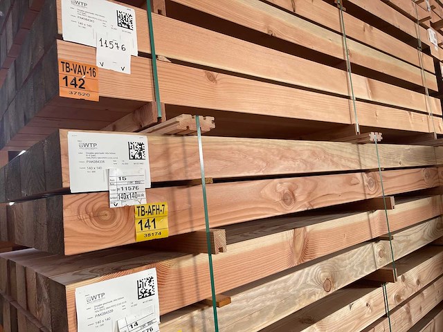 Douglas balken geschaafd 3000x140x140mm (14x) - afbeelding 4 van  4