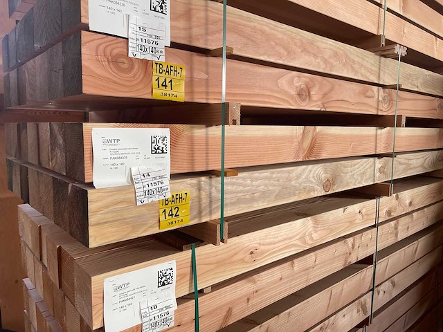 Douglas balken geschaafd 3000x140x140mm (14x) - afbeelding 4 van  4