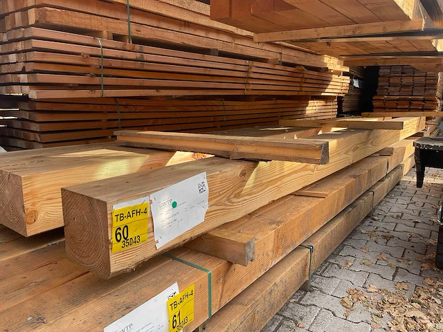 Douglas balken geschaafd 5000x190x190mm (4x) - afbeelding 2 van  3