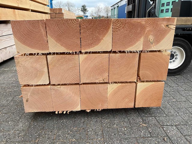 Douglas blaken fijnbezaagd 3000x200x200mm (6x) - afbeelding 3 van  4