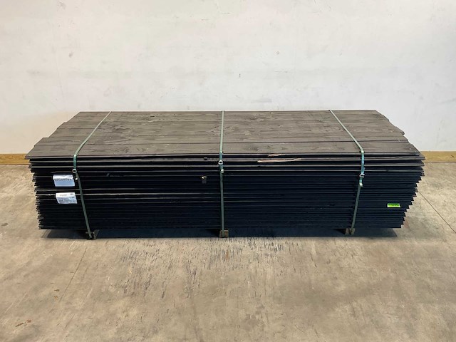 Douglas blokhutprofiel 300x19,5x2,8 cm zwart (15x) - afbeelding 1 van  7