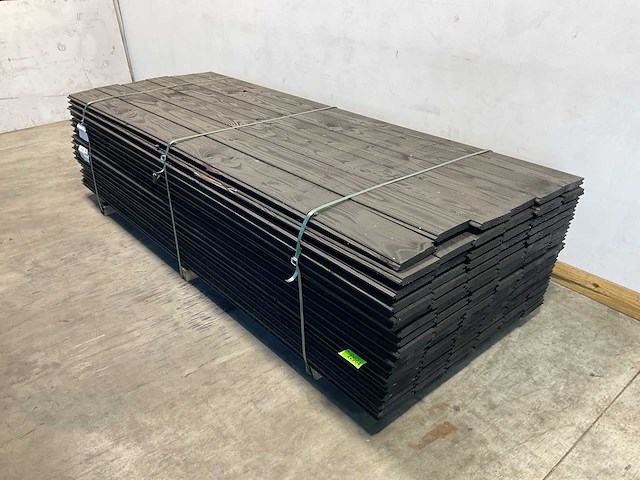 Douglas blokhutprofiel 300x19,5x2,8 cm zwart (20x) - afbeelding 2 van  7