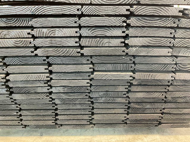 Douglas blokhutprofiel 300x19,5x2,8 cm zwart (20x) - afbeelding 6 van  7