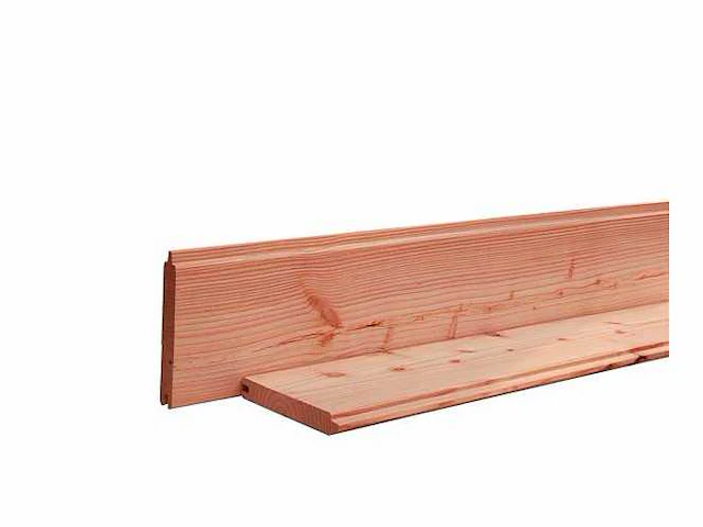 Douglas blokhutprofiel geschaafd 300x14,5x2,8 cm (18x) - afbeelding 1 van  4